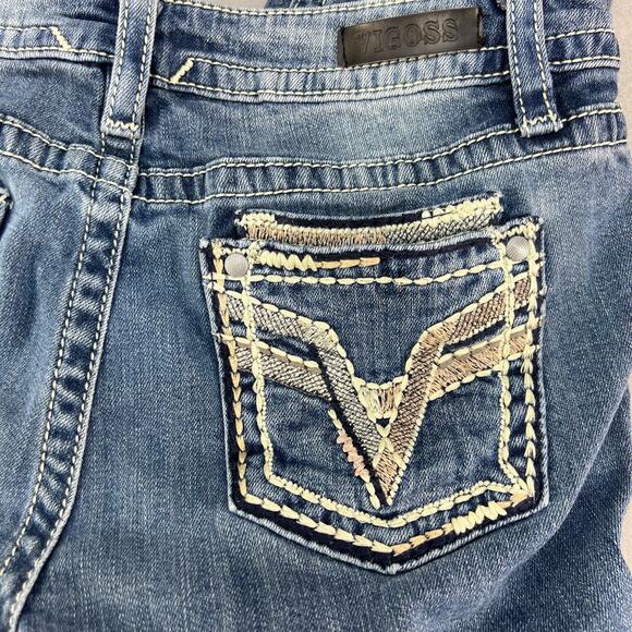 Vigoss Jeans Women's 8 Blue Skinny Embroidered Pockets Preppy Normcore Classic - Picture 4 of 15